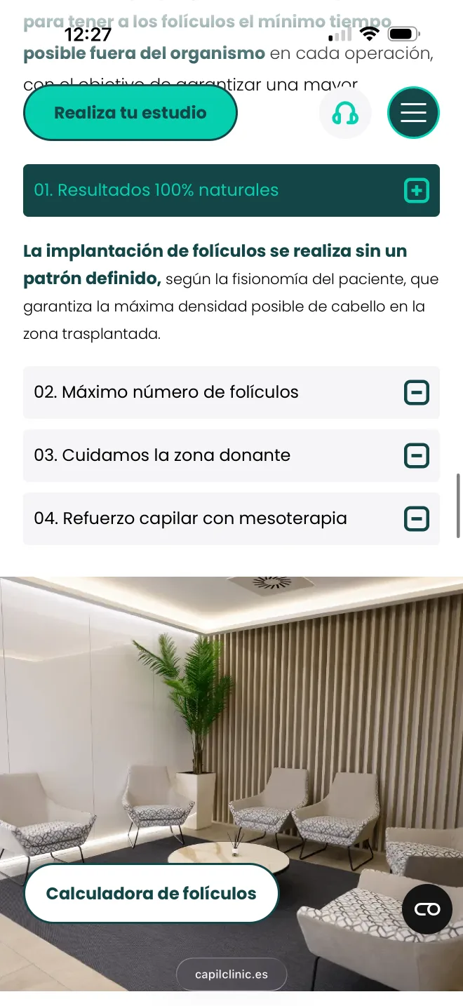 Acordeón de beneficios del método capilar