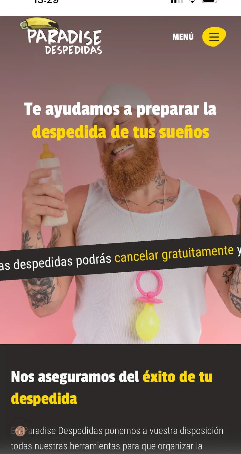 Misma sección en mobile, con jerarquía adaptada