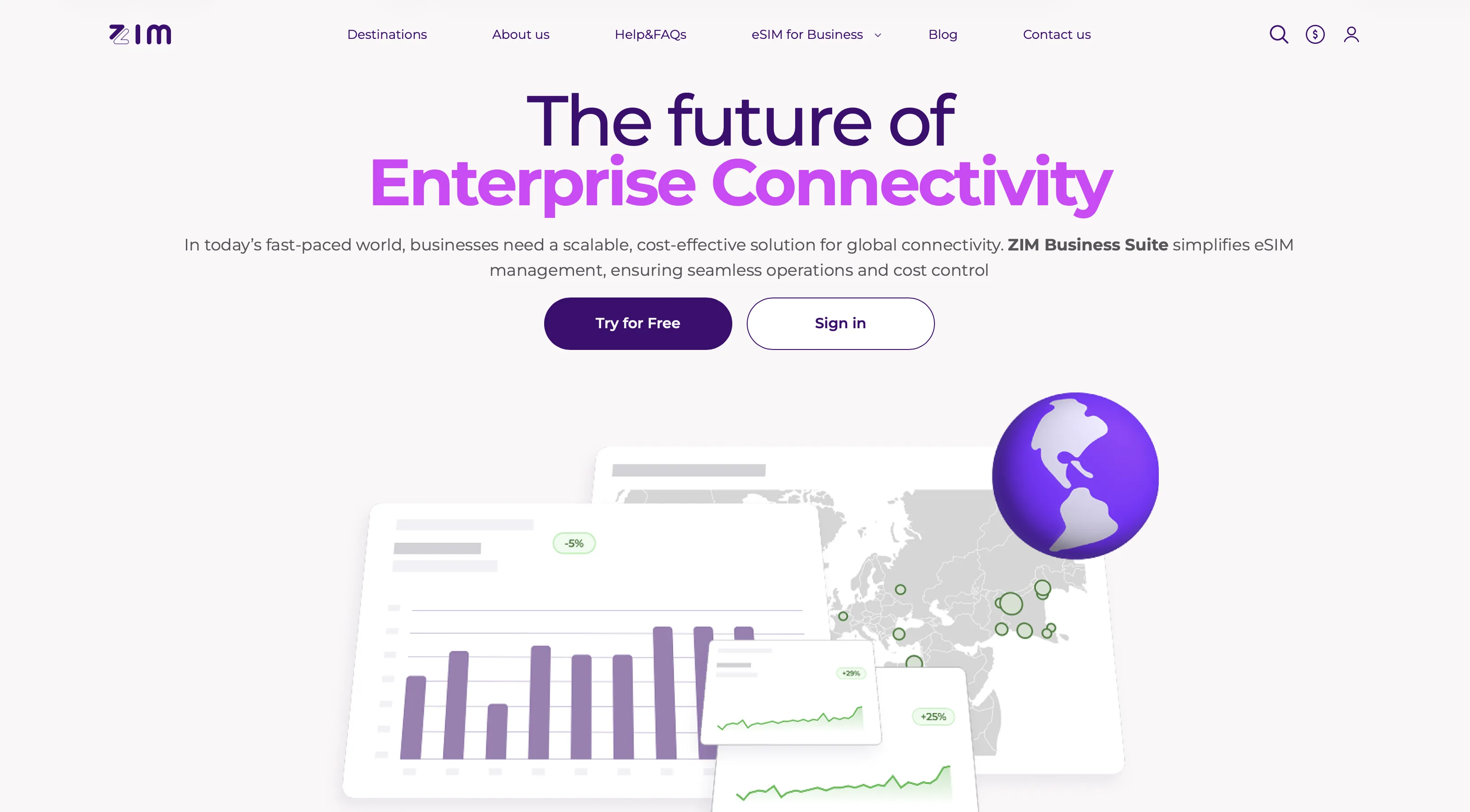 ZIM Connections — Enterprise Connectivity: Business Suite para gestión de eSIMs corporativas
